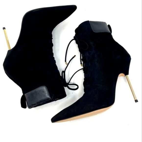 NIB Good American Scandal Lace Up Booties - Picture 1 of 15